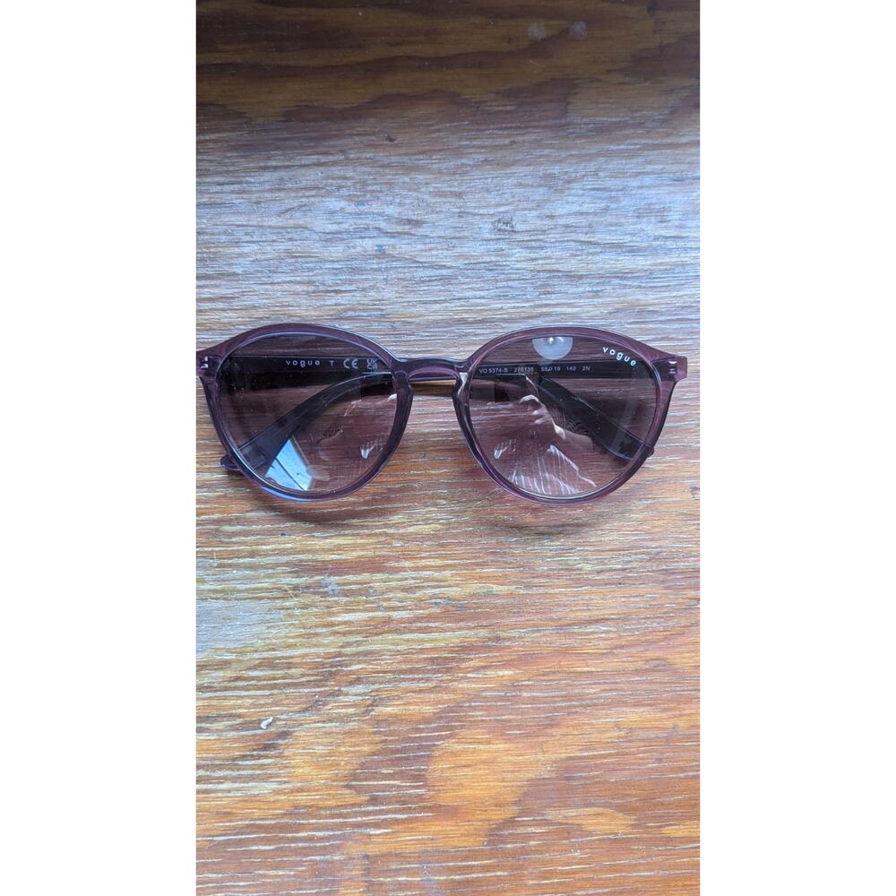 Vogue Eyewear VO5374-S Phantos Round Sunglasses Purple Transparent 55-19 Women